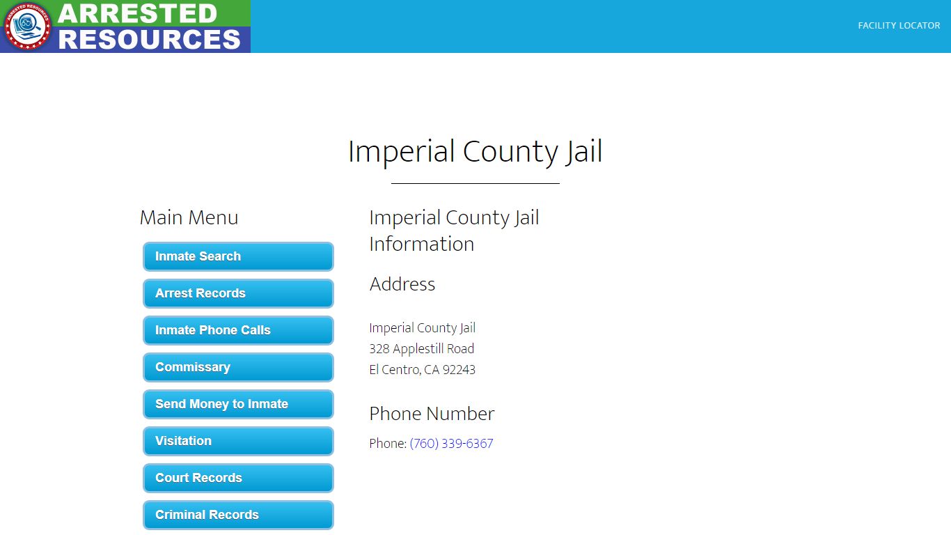 Imperial County Jail - Inmate Search - El Centro, CA